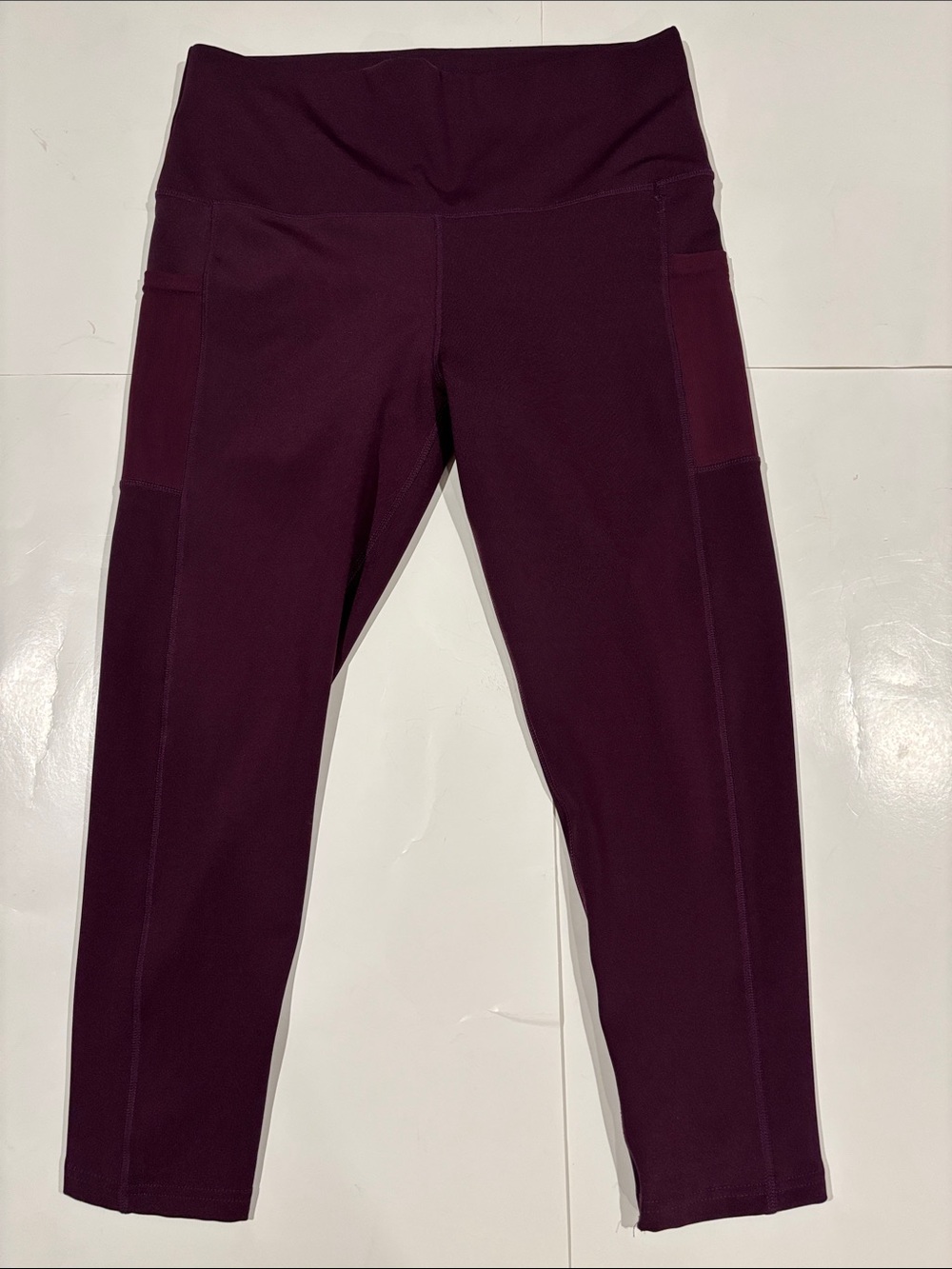 Level Up Active women’s deep plum high waisted athletic leggings size XL